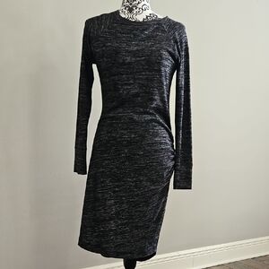Banana Republic Charcoal Long Sleeve Dress